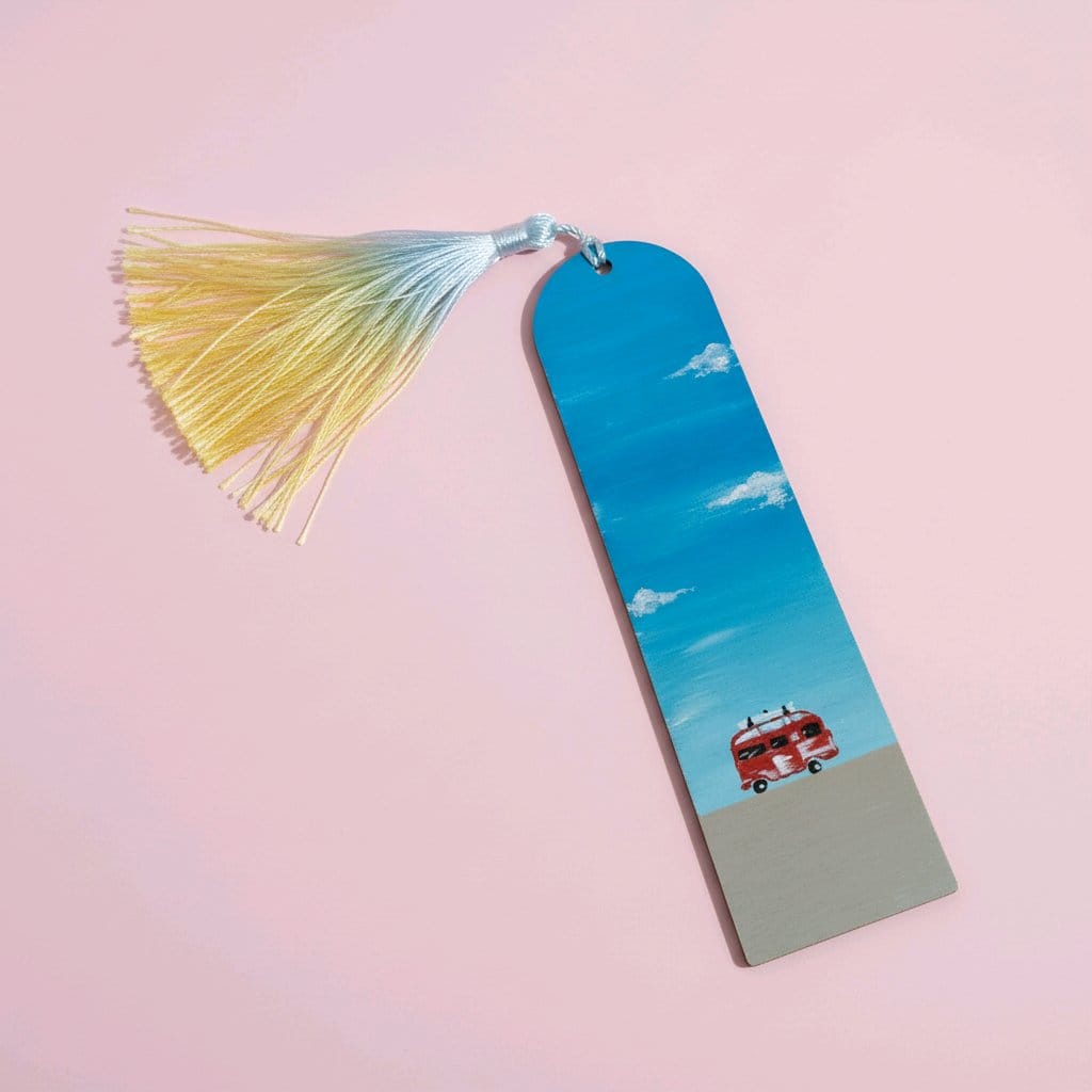 Hand-Painted Wooden Bookmark