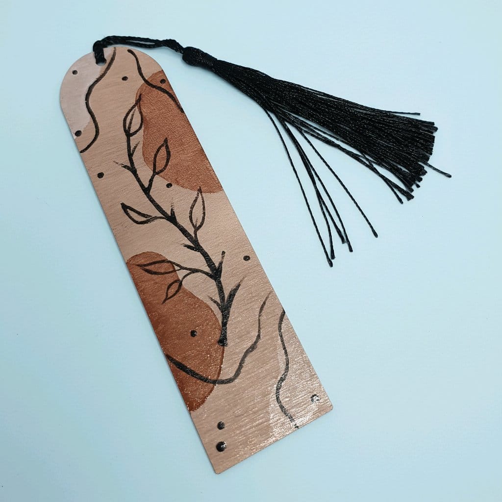 Hand-Painted Wooden Bookmark