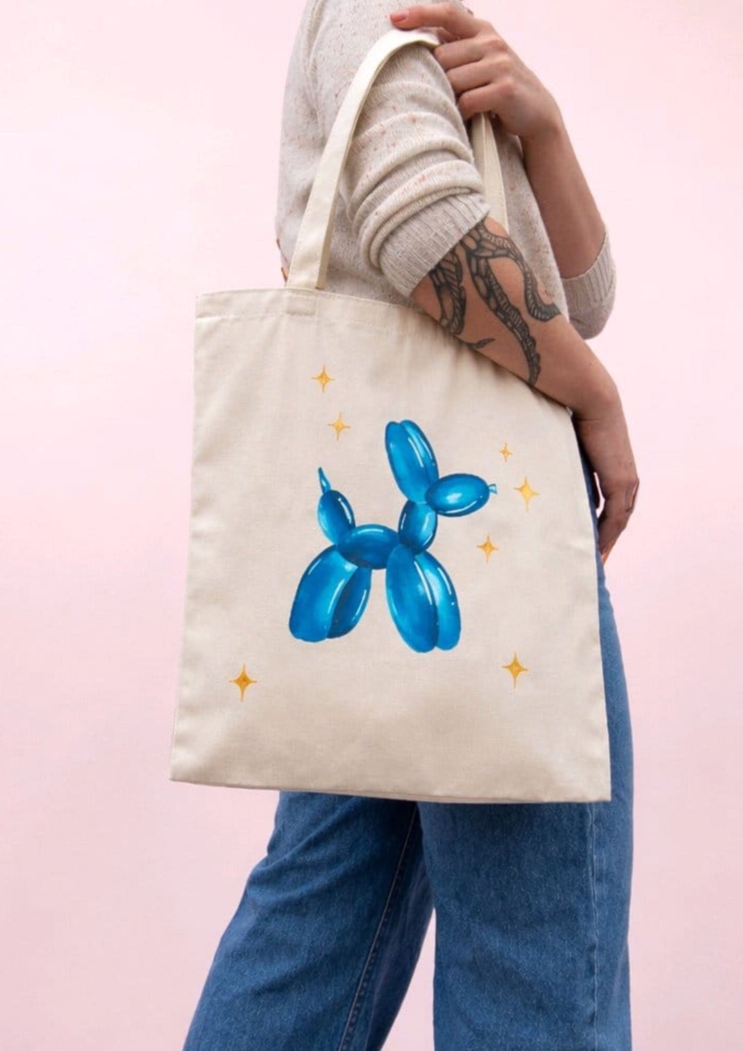 Hand-Painted Tote Bag