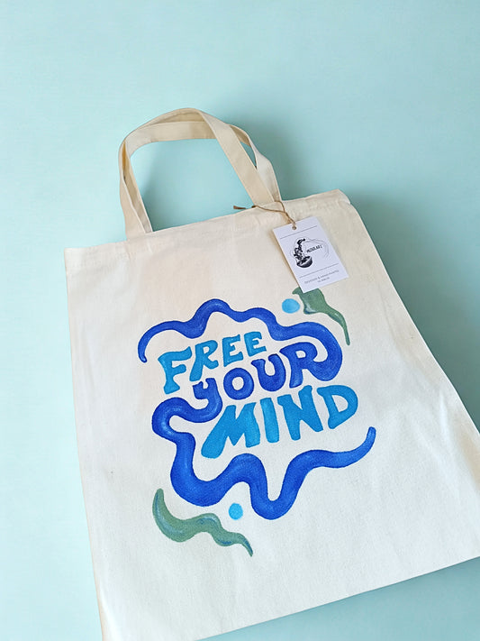 Hand-Painted Tote Bag