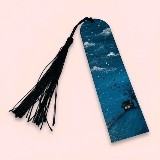 Hand-Painted Wooden Bookmark