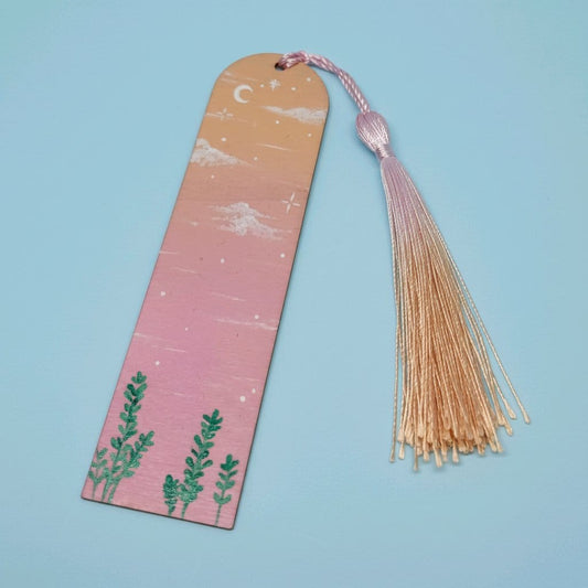 Hand-Painted Wooden Bookmark